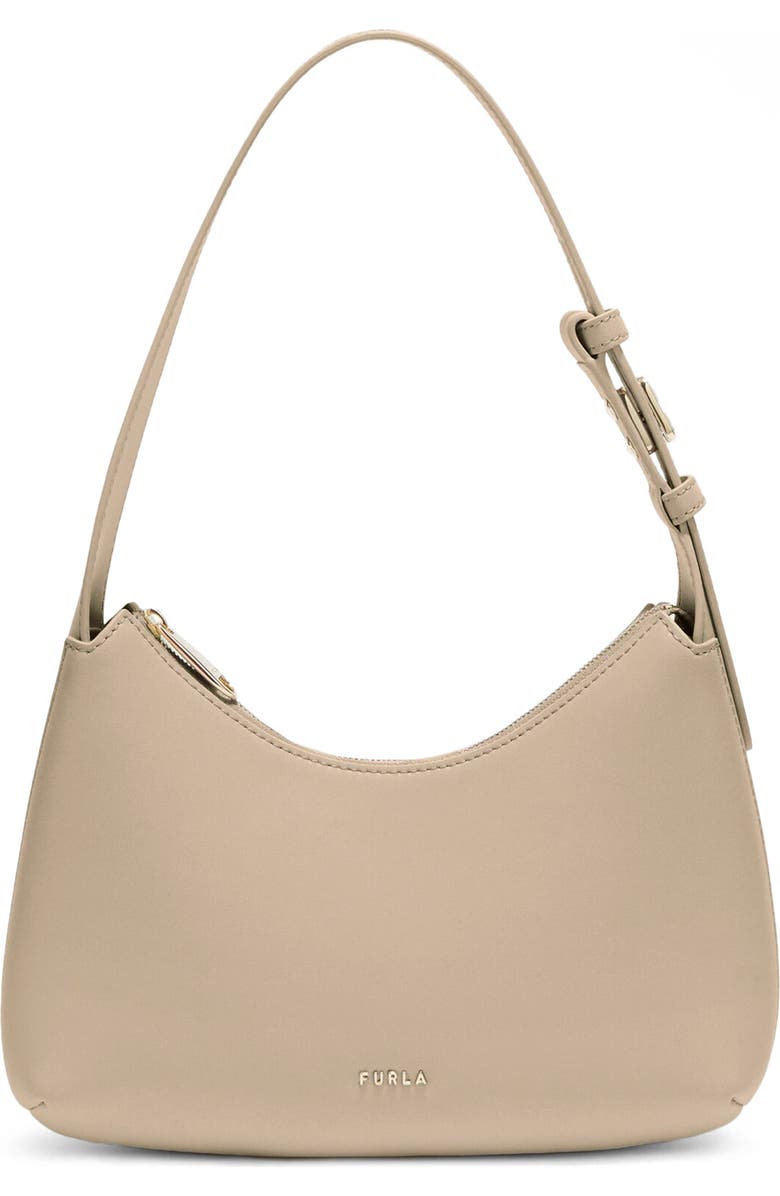 Furla Febe Leather Shoulder Bag, Main, color, Taupe