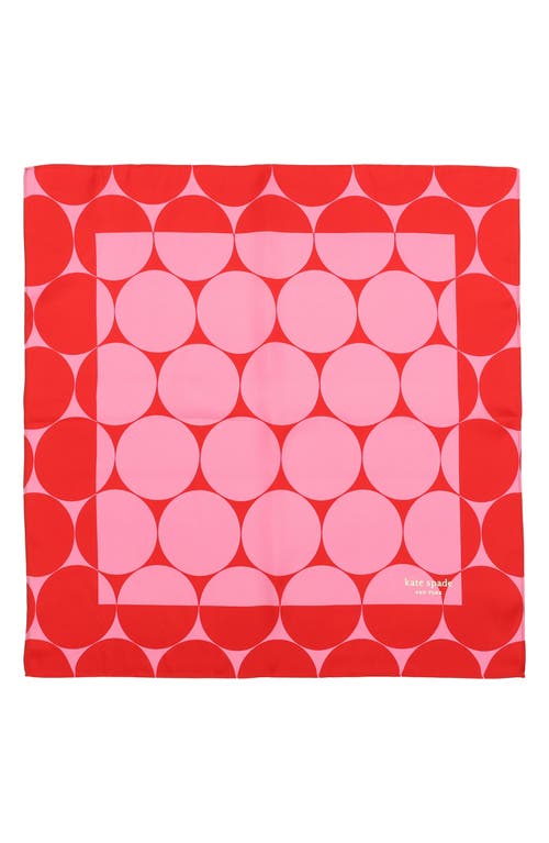 Kate Spade New York Seasonless Dot Silk Bandana In Classic Red Surf Pink