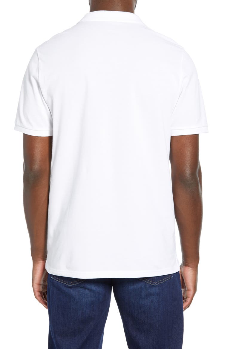 Regular Fit Stretch Piqué Polo, Alternate, color, WHITE CAP