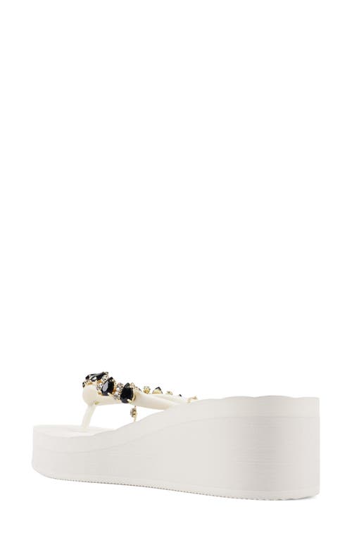Shop Zigi Quigley Platform Flip Flop In White