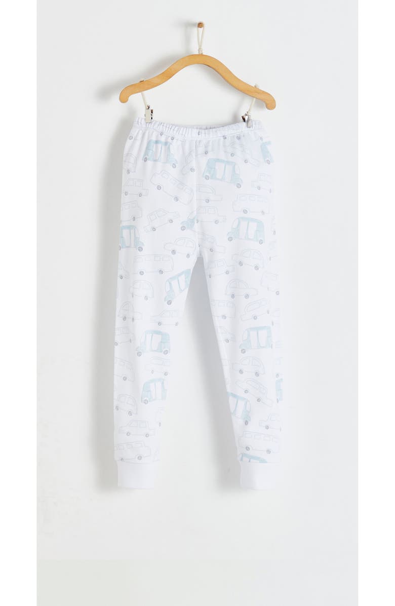 Babycottons Premium Peruvian Pima Cotton Tuc Snug Fit Long Pajama Set for Toddler, Alternate, color, Blue