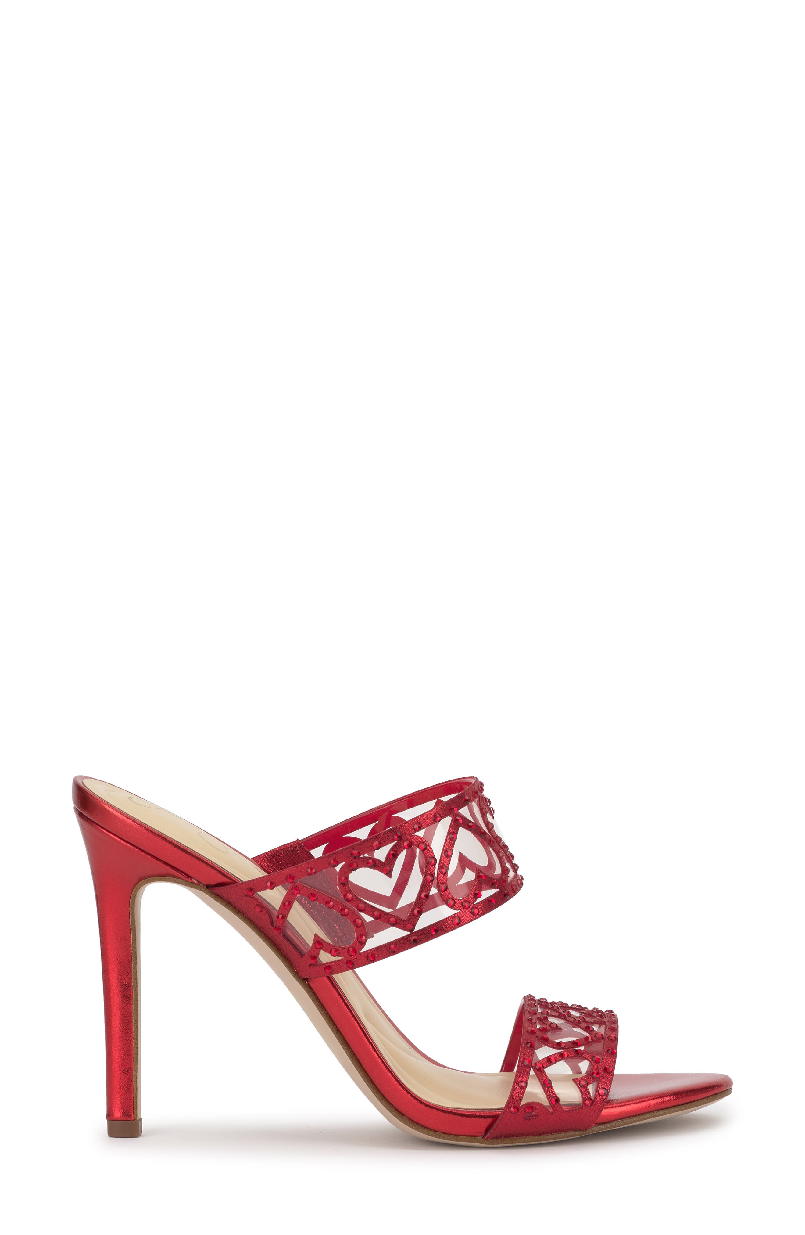 Jovara Slide Sandal, Alternate, color, RED MUSE/ CLEAR