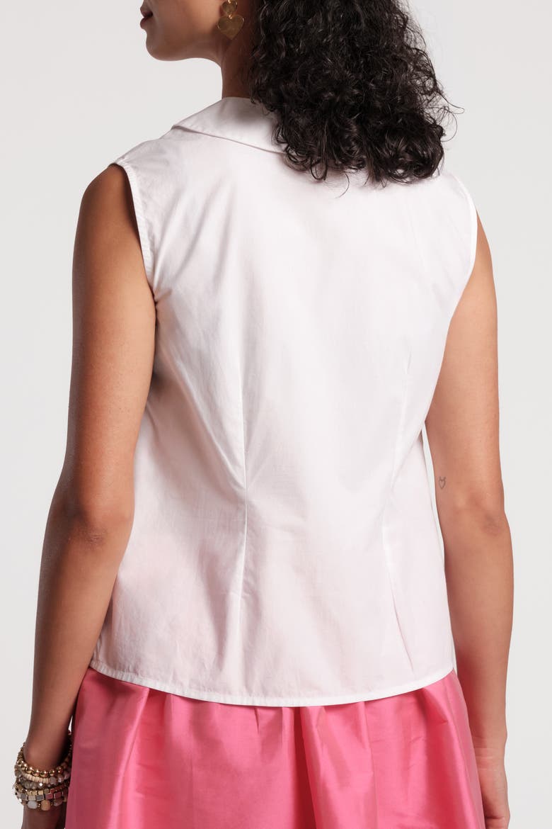 Louise Heart Collar, Alternate, color, White