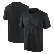 FANATICS Men's Fanatics Black New York Giants Black Out Heavyweight T-Shirt