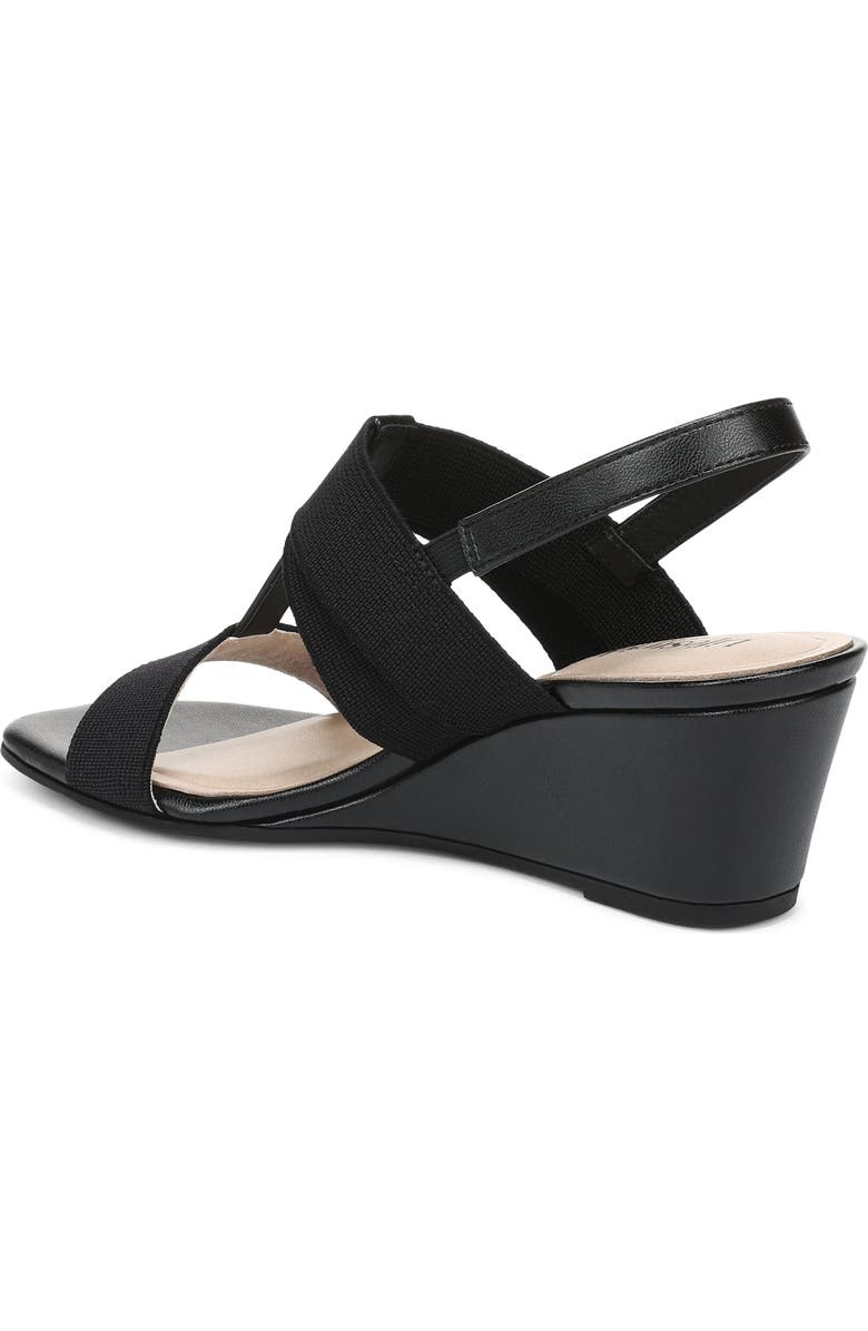 LifeStride Sweet Slingback Wedge Sandal, Alternate, color, Black