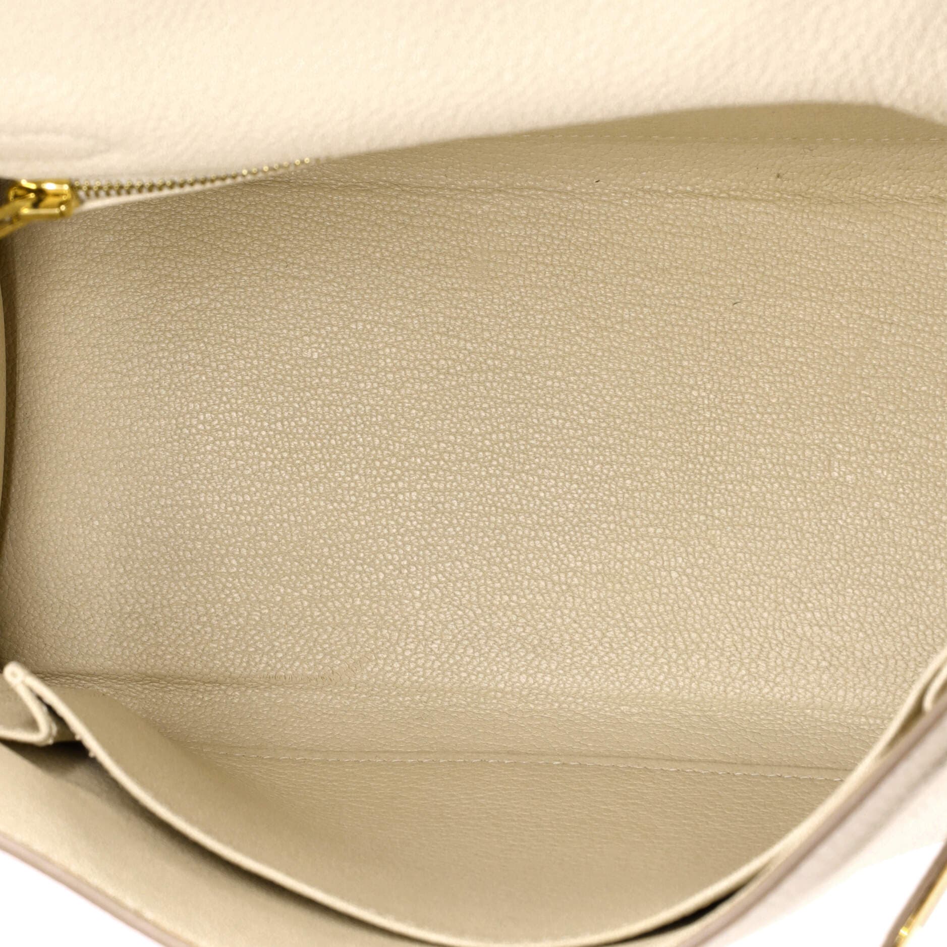 Kelly Handbag Light Togo with Gold Hardware 25, Alternate, color, White