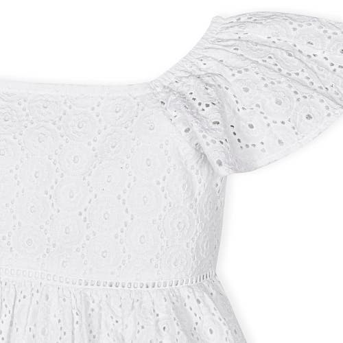 Shop Hope & Henry Girls' Organic Flutter Sleeve Eyelet Dress, Kids
