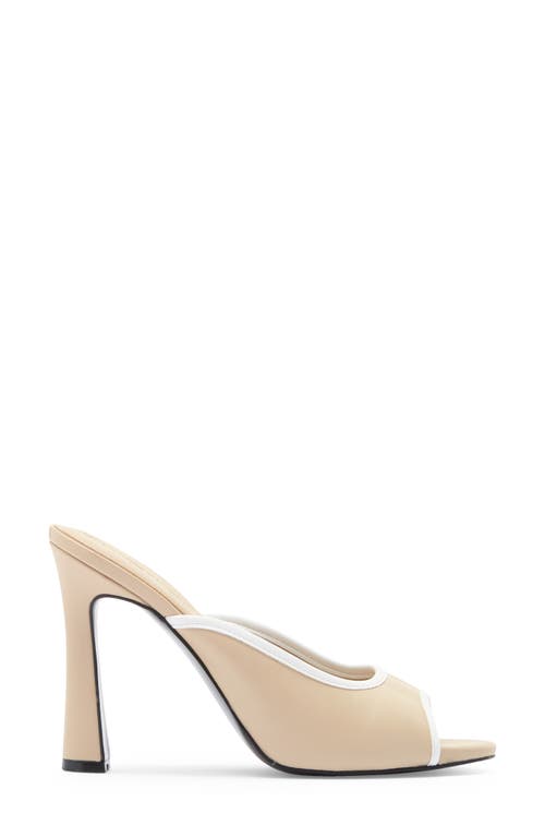 Karl Lagerfeld Paris Chatura Slide Sandal In Dusty Nude/white