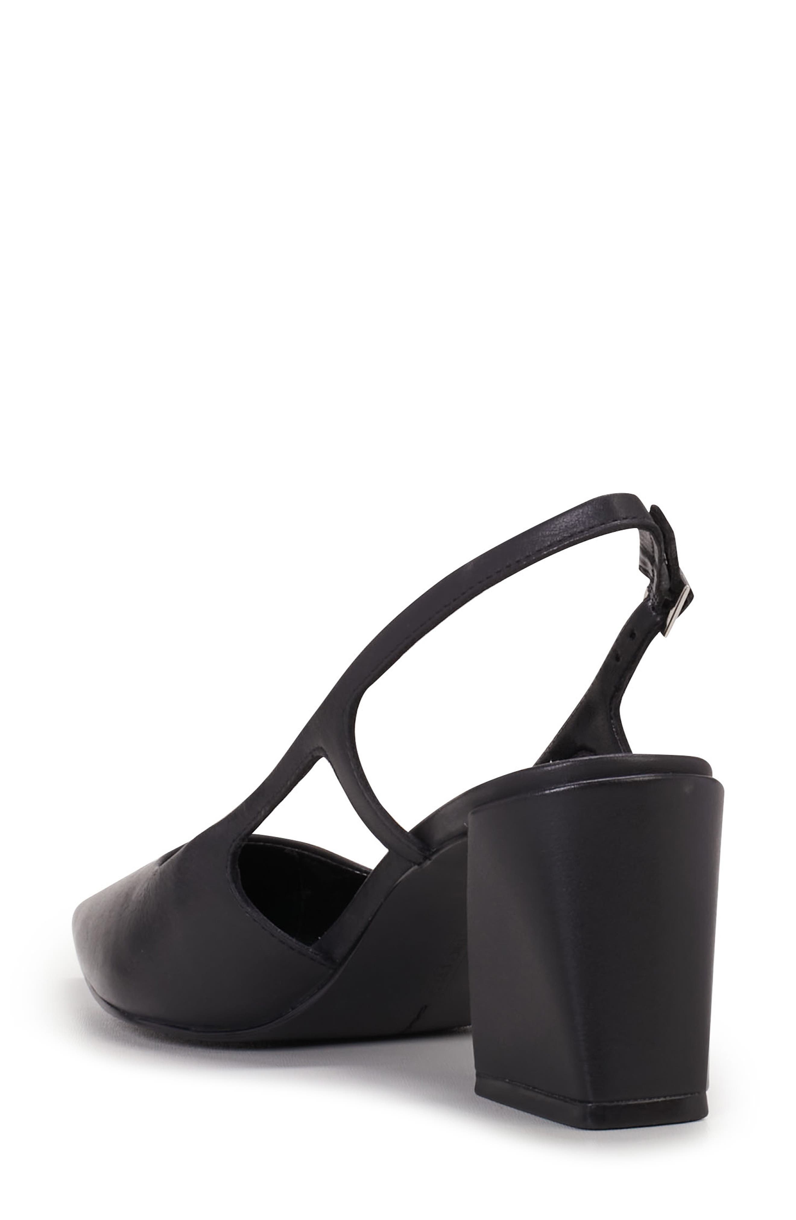 Vince Camuto Sindree Slingback Pointed Toe Pump, Alternate, color, Black Napa