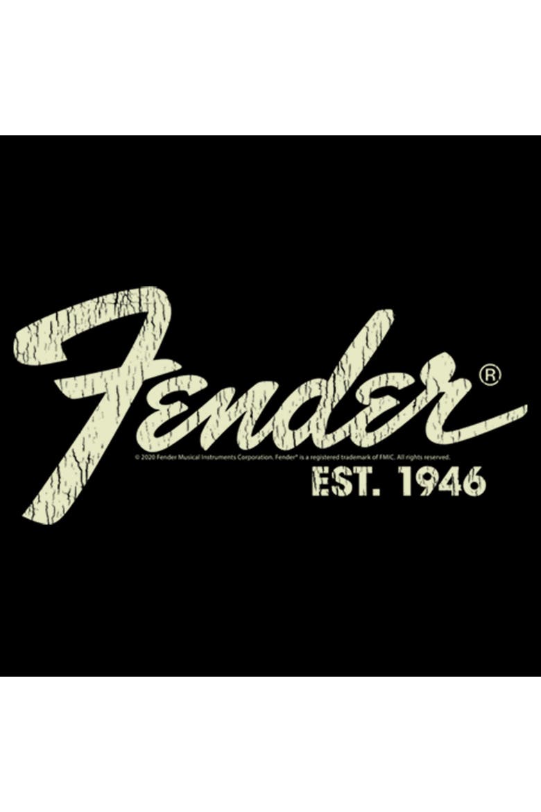 Men's Fender Distressed Logo  Graphic T-Shirt, Alternate, color, Black