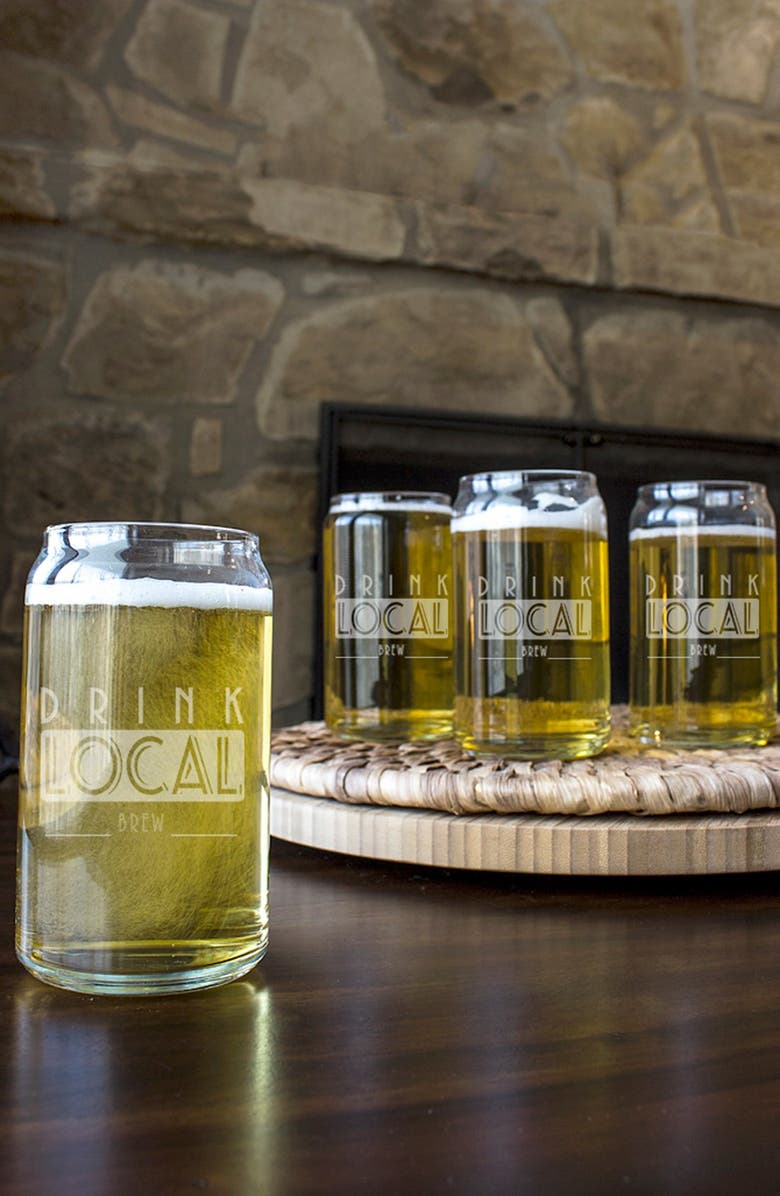 Cathy's Concepts 'Drink Local' Pint Glasses, Main, color,