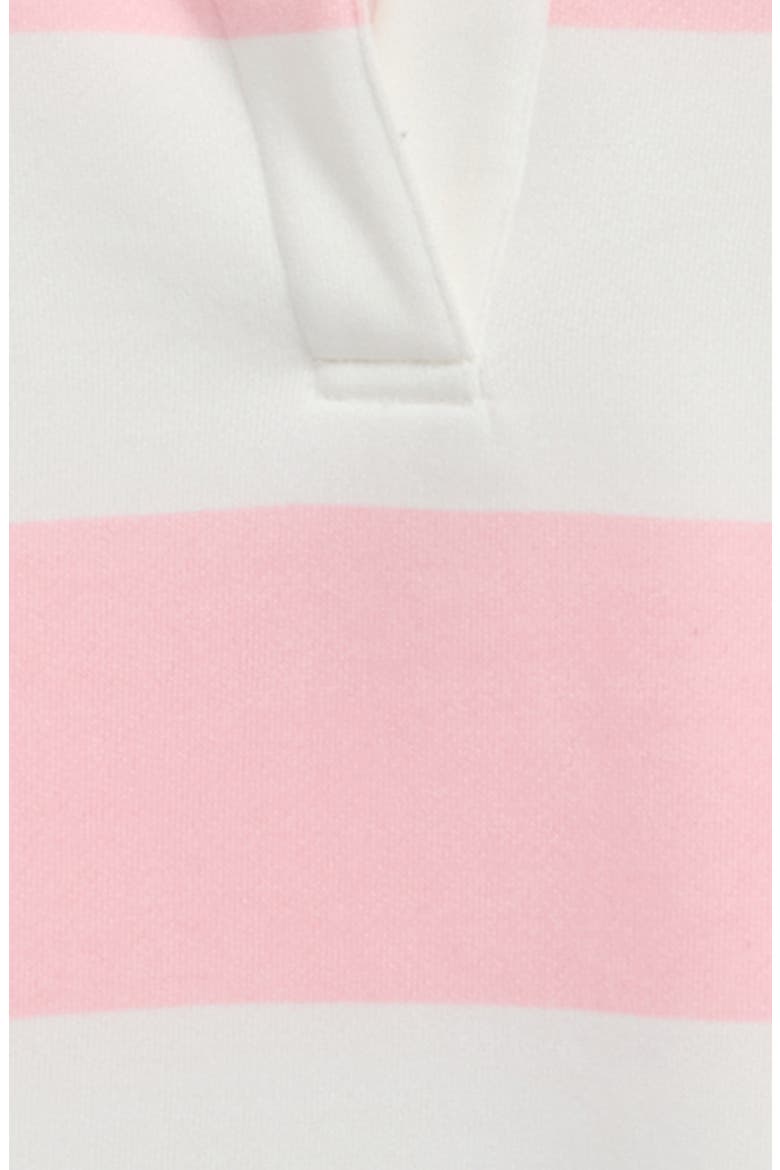 Kids' Stripe Long Sleeve Rugby Shirt, Alternate, color, PINK/ WHITE