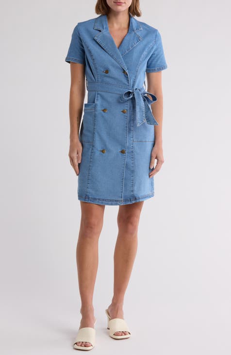 Short Sleeve Denim Dress