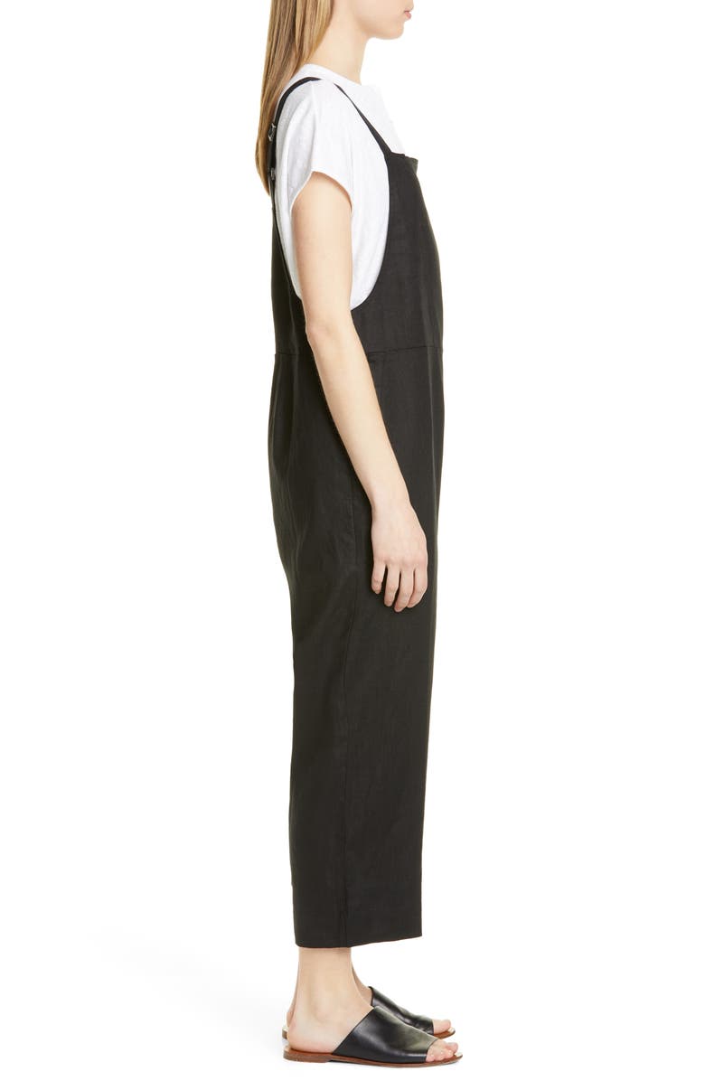 Eileen Fisher Crop Organic Linen Overalls, Alternate, color, 