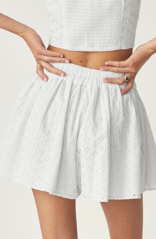 Florence By Mills Eyelet Mini Skort In White