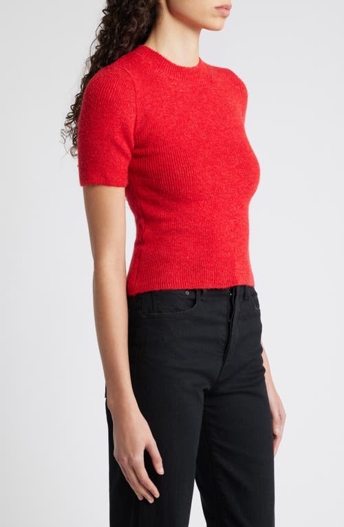 Mango Short Sleeve Rib Sweater