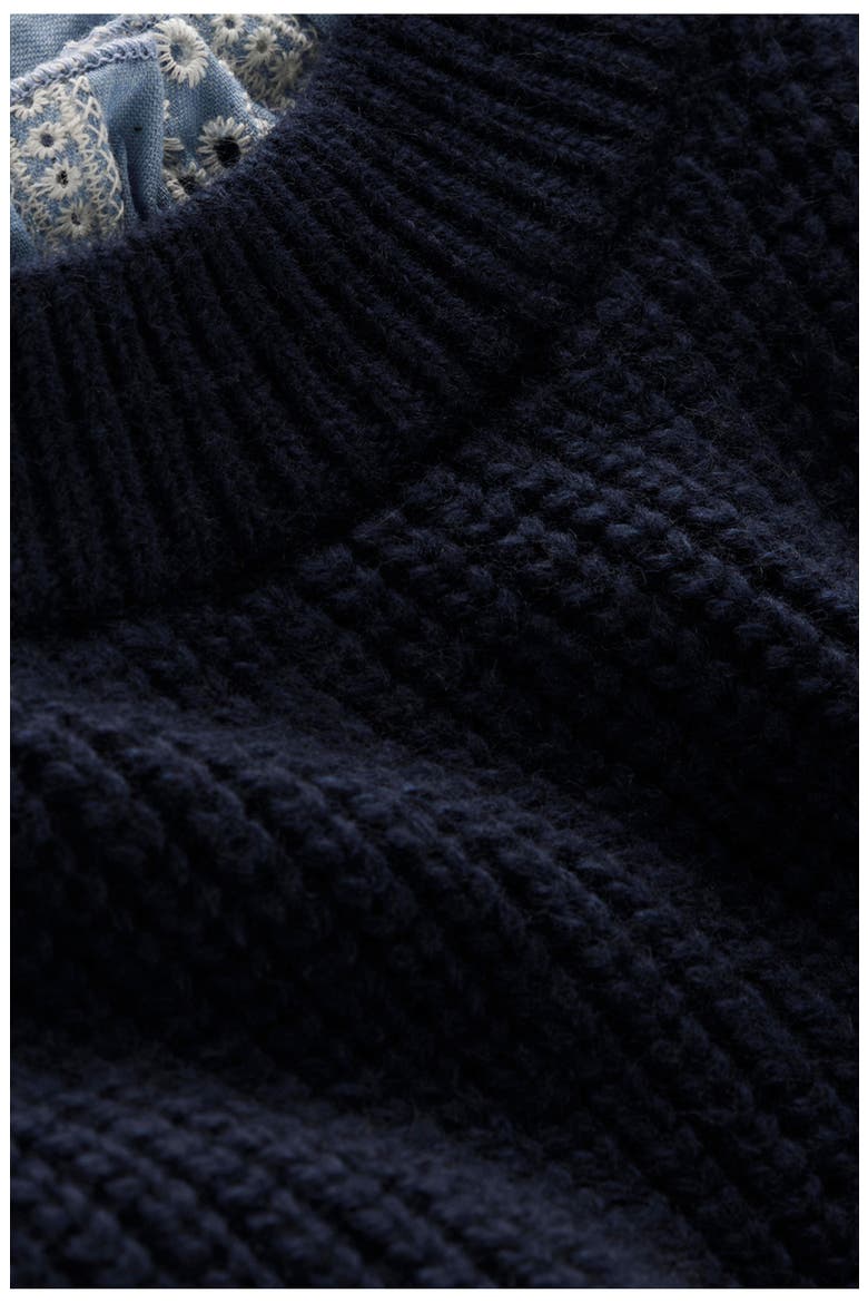 Mixed Media Sweater, Alternate, color, NAVY