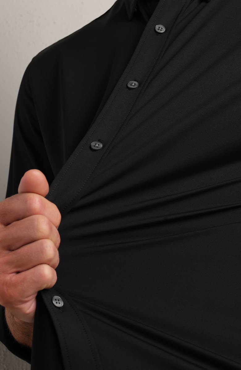 Rhone Commuter Classic Fit Stretch Button-Up Shirt, Alternate, color, Black Oxford