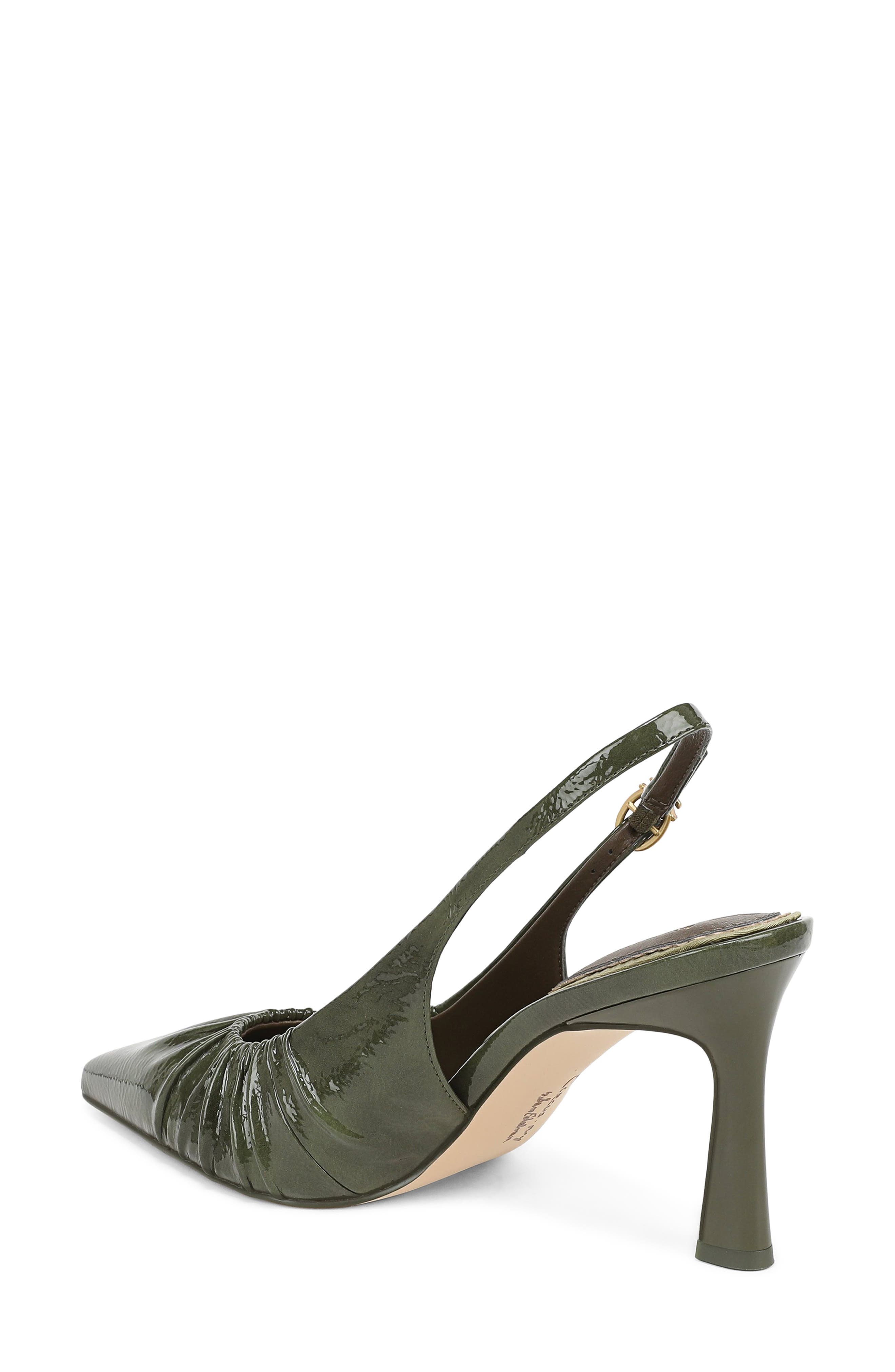 Tasha Pointed Toe Slingback Pump, Alternate, color, OLIVE
