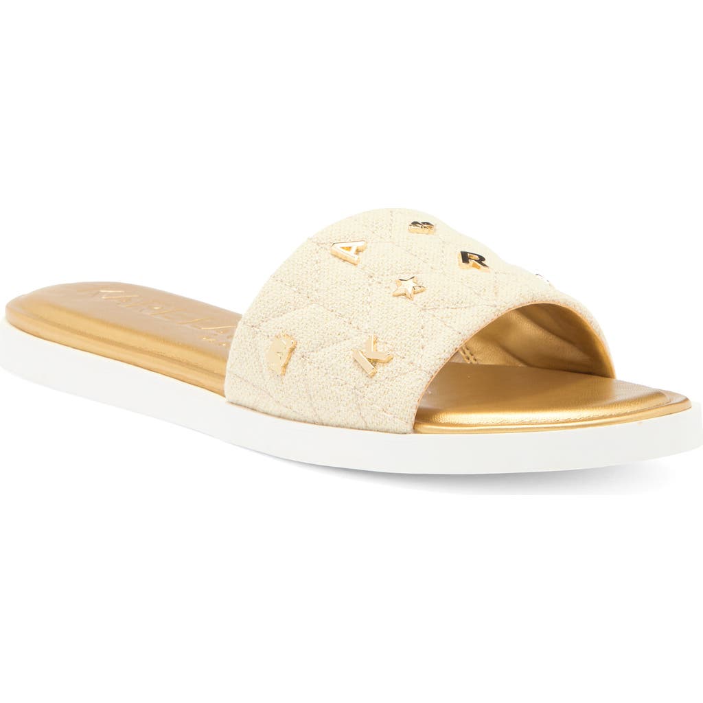 Karl Lagerfeld Paris Carenza Studded Slide Sandal