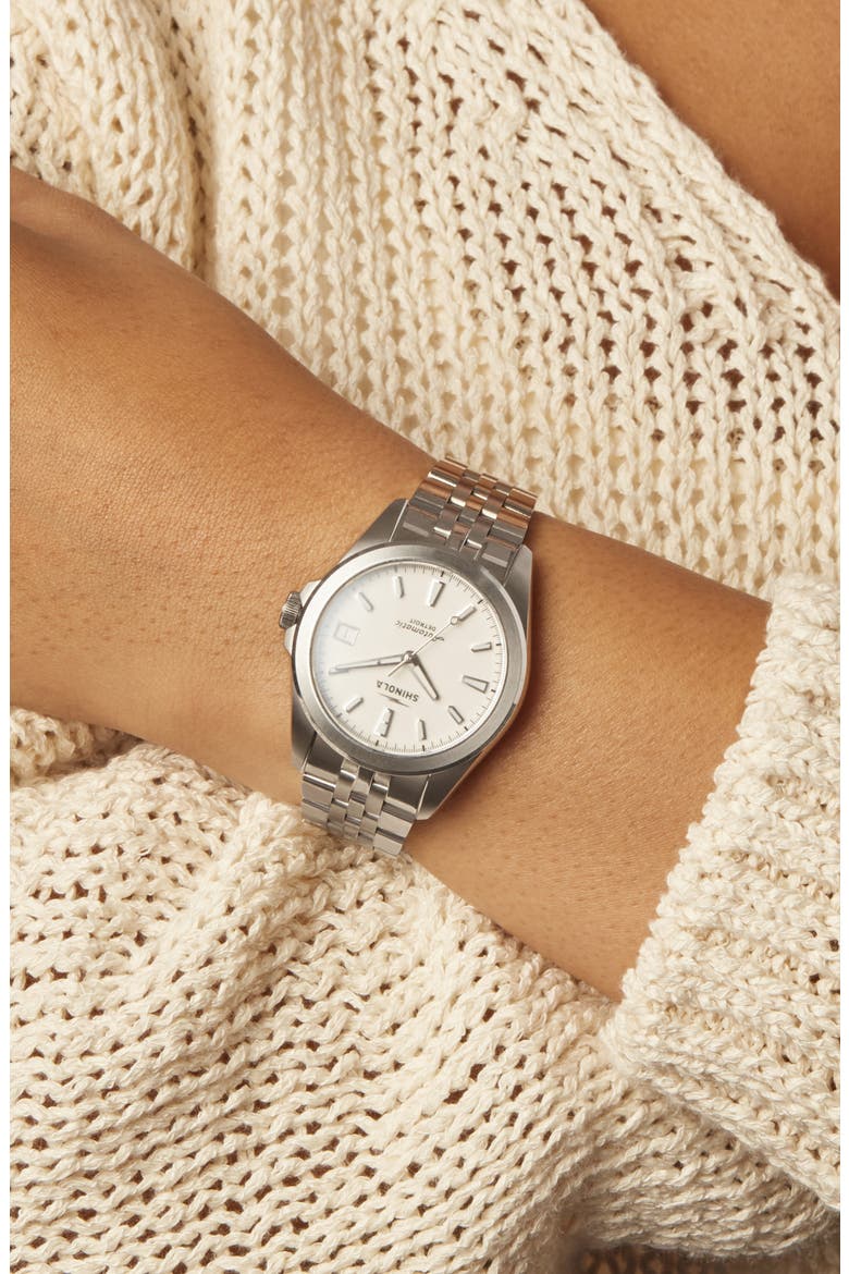 The Circadian Monster Automatic Bracelet Watch, 36mm, Alternate, color, ALABASTER