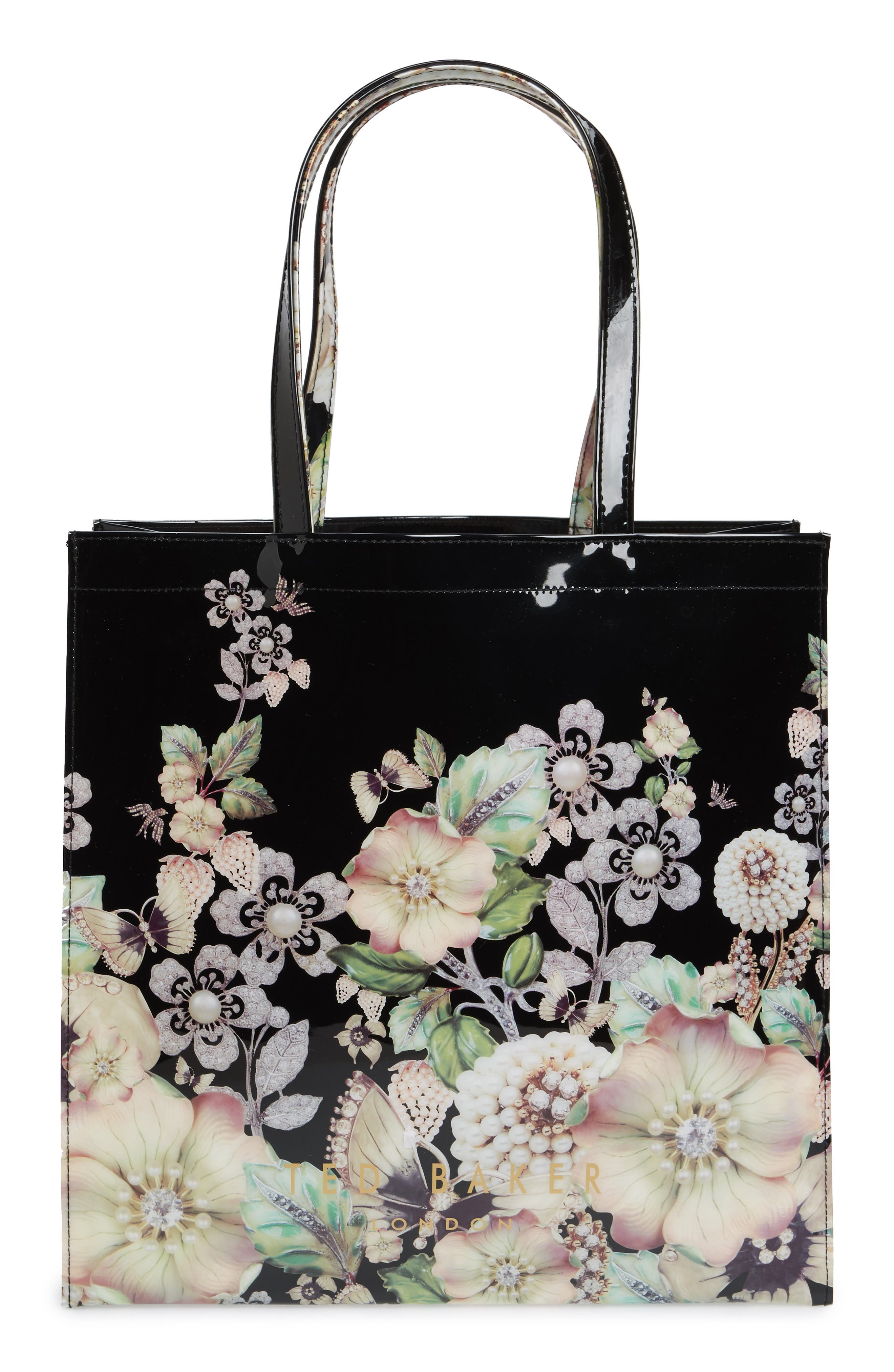 Ted Baker London Gem Gardens Large Icon Tote, Main, color, 