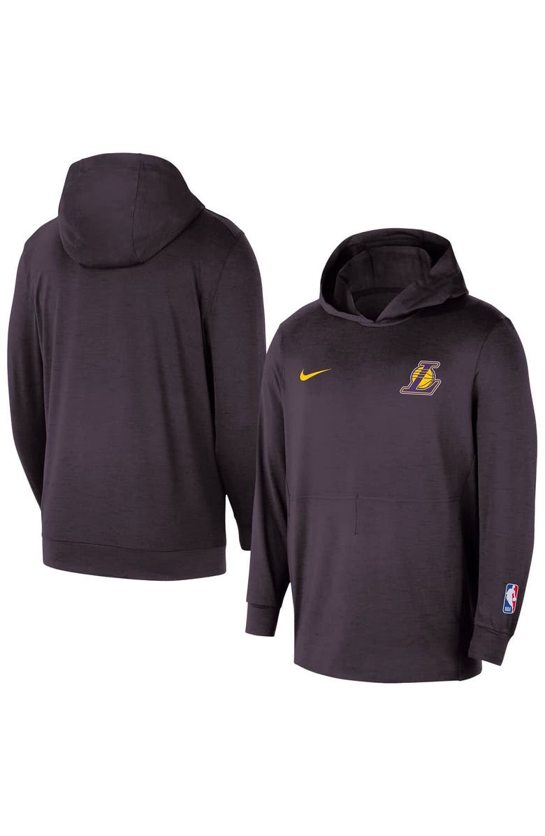 Nike Men's Nike  Black Los Angeles Lakers Authentic Practice Yoga Restore Dri-Fit Pullover Hoodie, Main, color, Black
