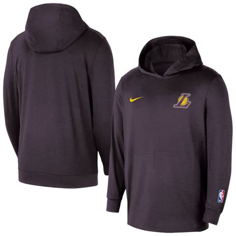 Men's Nike  Black Los Angeles Lakers Authentic Practice Yoga Restore Dri-Fit Pullover Hoodie