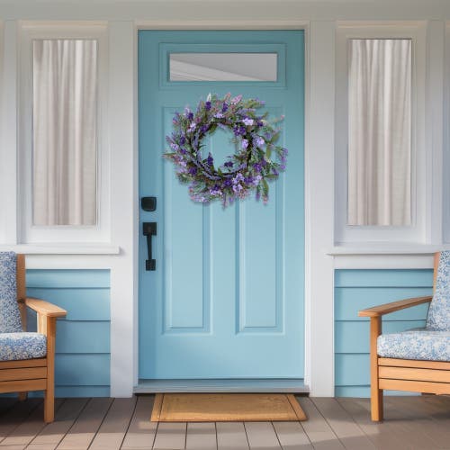 Northlight 18in Lavender Artificial Spring Wreath In Purple