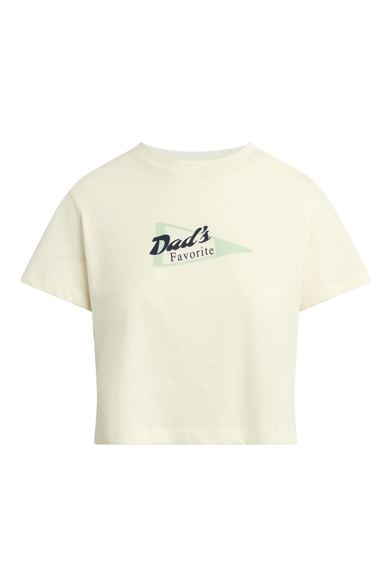 Dad's Favorite Crop T-Shirt, Main, color, GARDENIA/ MINT