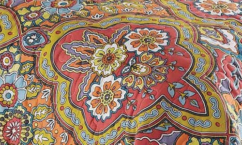 Luxury Home Floral Print Quilt & Sham Set