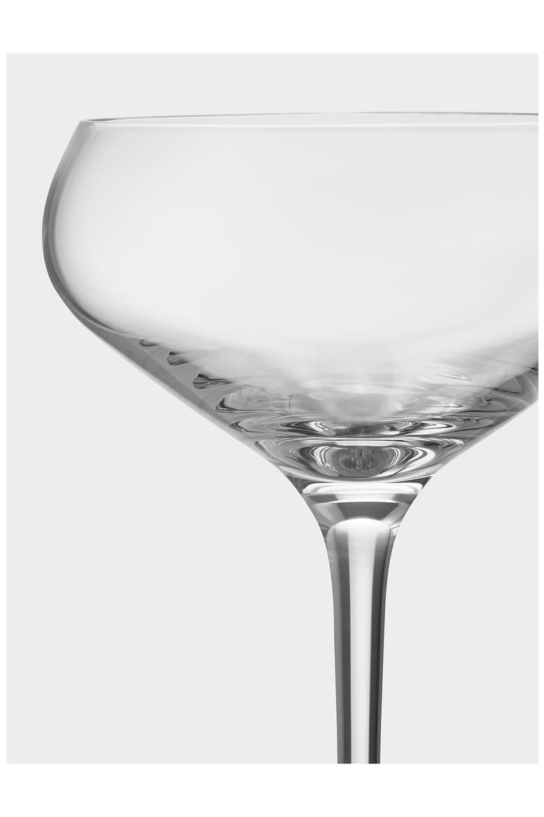 More Set of 4 Crystal Coupe Cocktail Glasses, Alternate, color, CLEAR