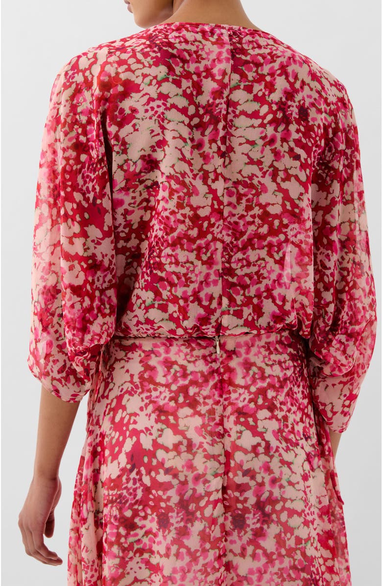 Scalpers Monet Print Shirt, Alternate, color, Raspberry