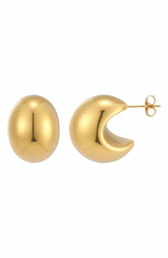 Adornia Domed Huggie Hoop Earrings