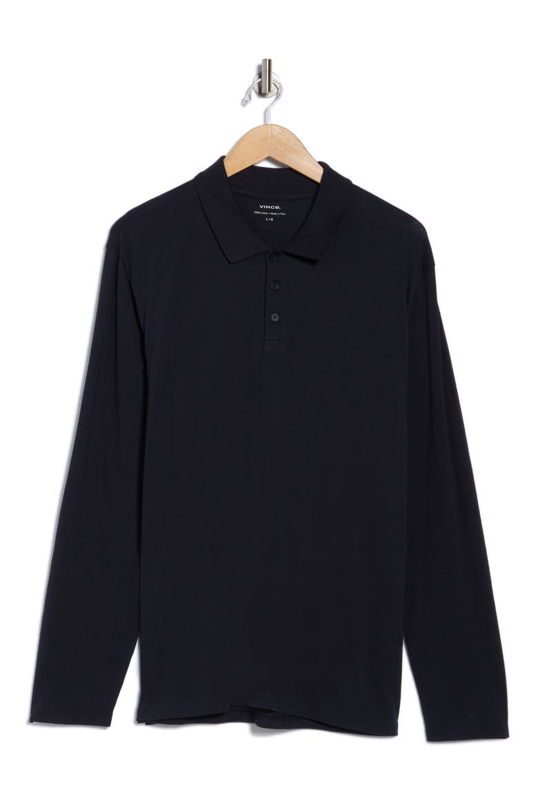 Long Sleeve Knit Polo, Alternate, color, COASTAL