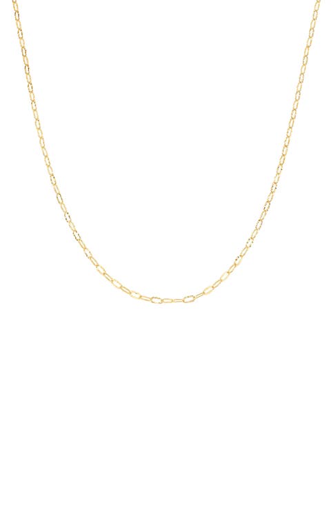 Sterling Silver 18k Gold Plated Celine Chain Necklace