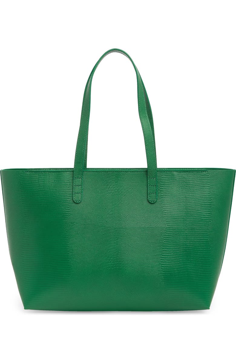 Mansur Gavriel Small Leather Zip Tote, Alternate, color, Leaf