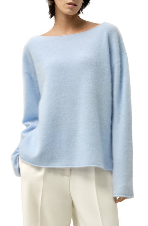 Boat-neck Brushed Cashmere Sweater
