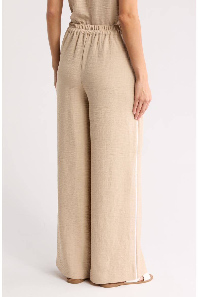 Fiji High Waist Wide Leg Pants, Alternate, color, NATURAL/ WHITE