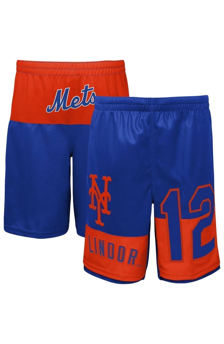Outerstuff Youth Francisco Lindor Royal New York Mets Pandemonium Name & Number Shorts, Alternate, color, Royal