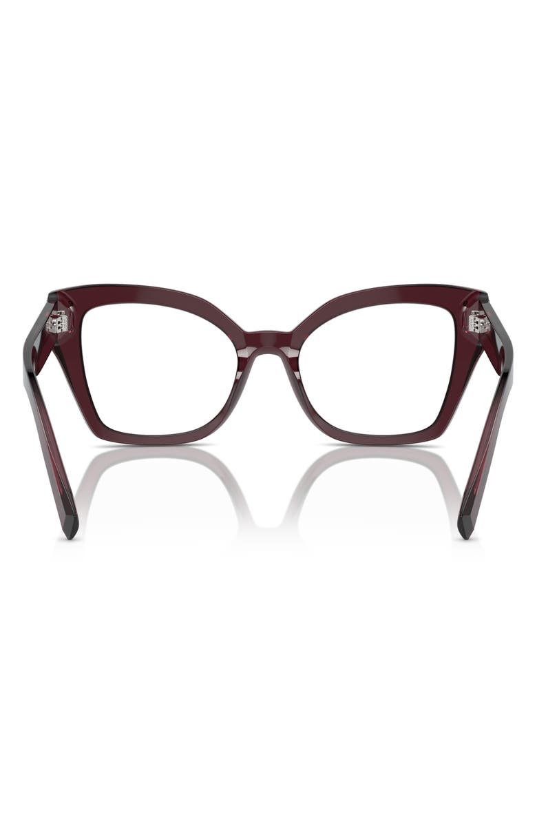 Dolce&Gabbana 53mm Butterfly Reading Glasses, Alternate, color, Transparent Violet