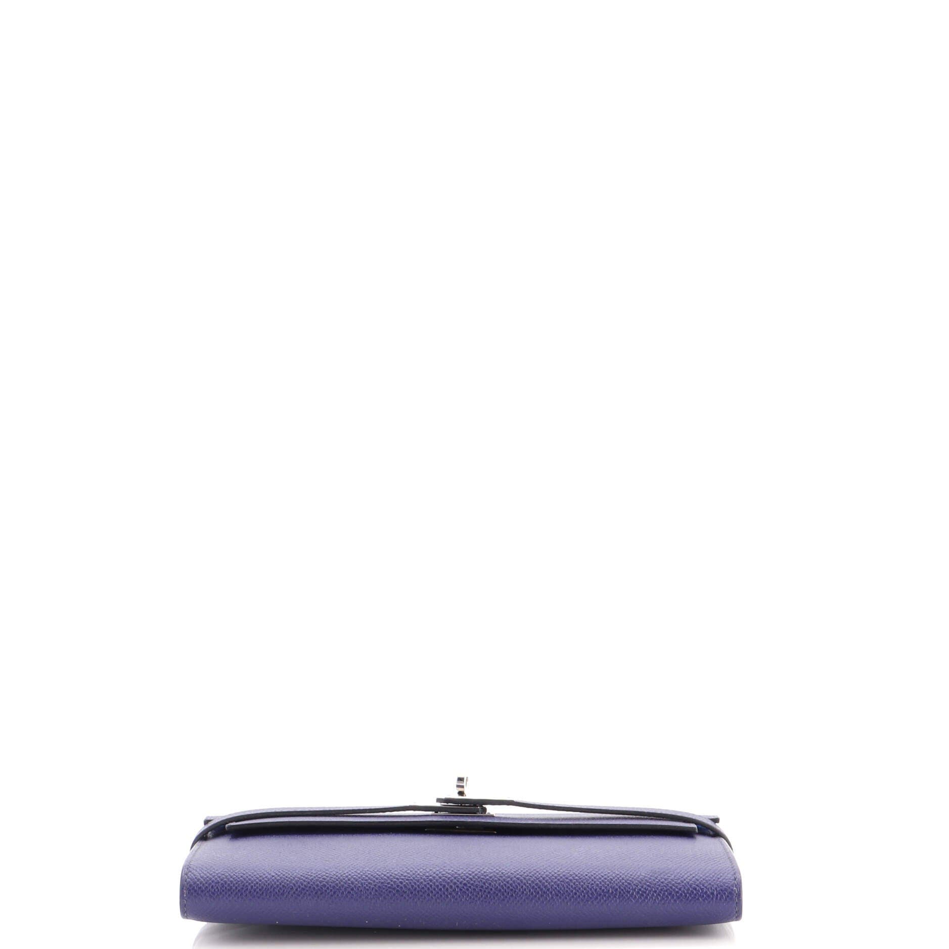 Kelly Wallet Verso Epsom Long, Alternate, color, Blue