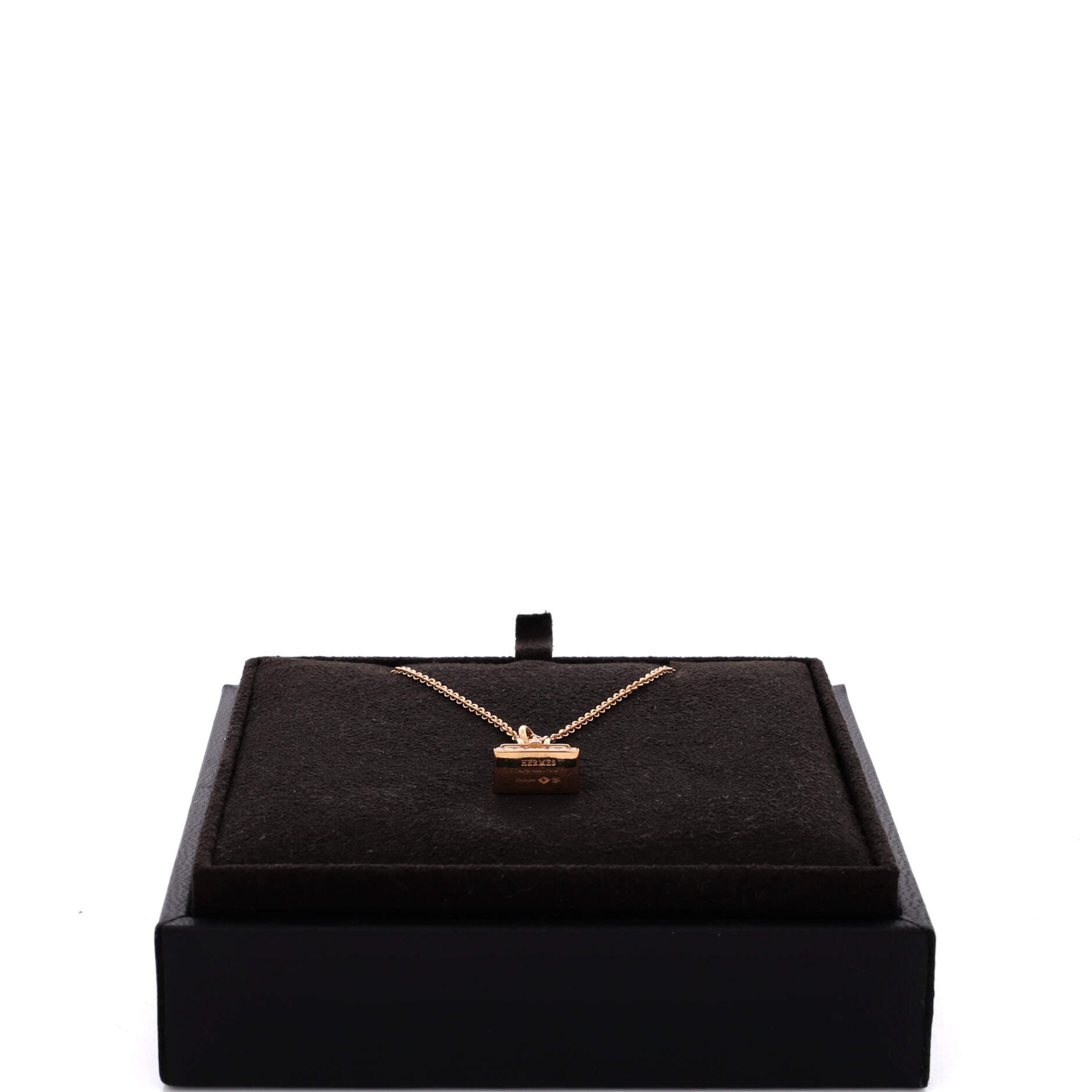 Birkin Amulette NM Pendant Necklace 18K Rose Gold and Diamonds, Alternate, color, Metallic Gold
