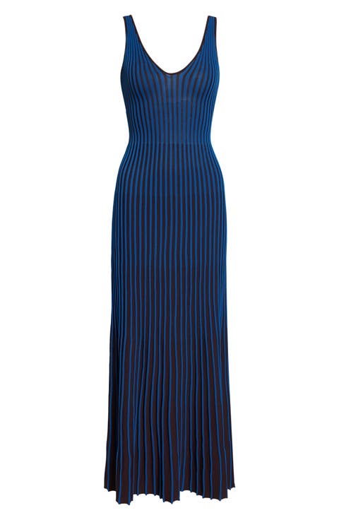 Claretta Stripe Sleeveless Maxi Dress