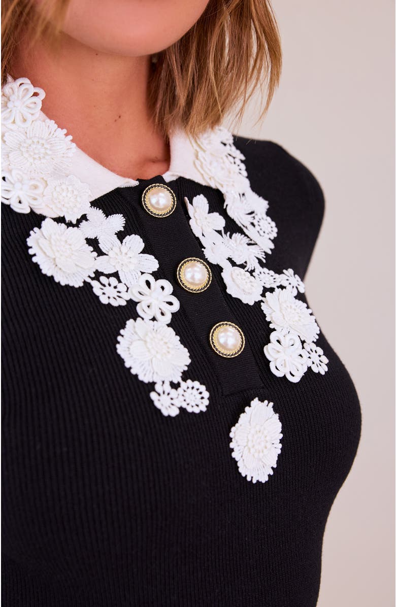 Anne Fontaine Sweetie Top, Alternate, color, Black