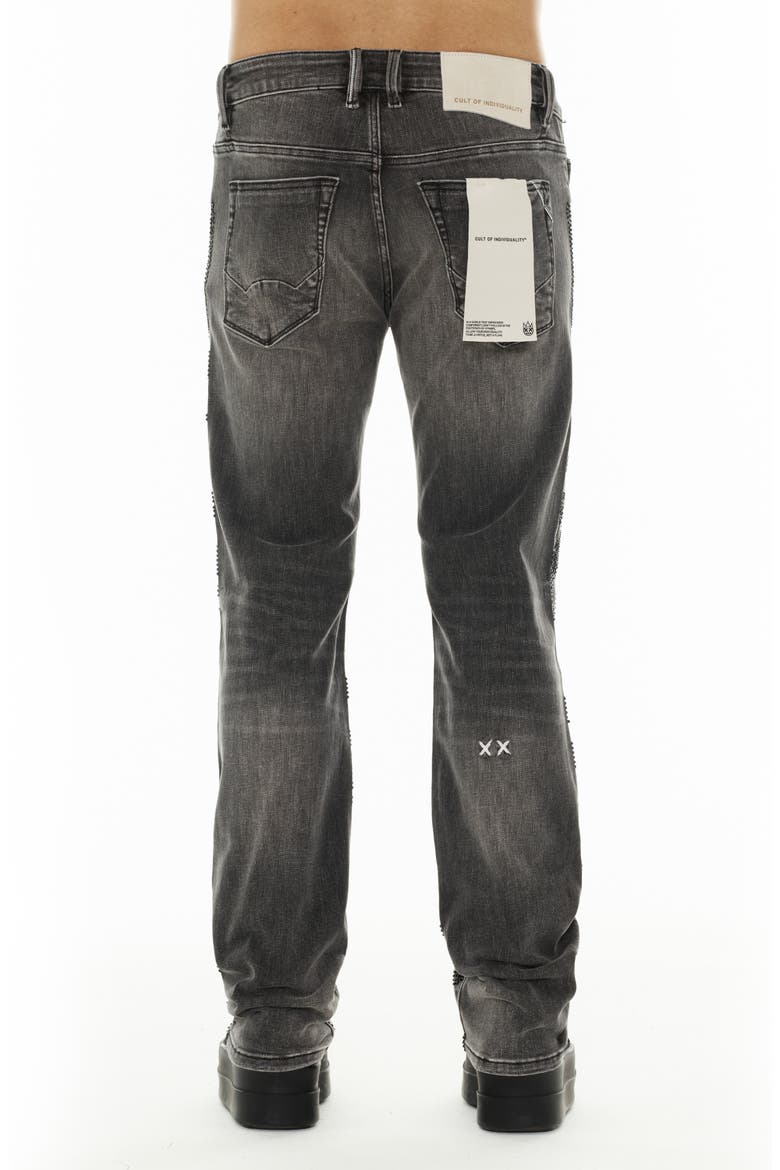 Rebel Embellished Straight Leg Jeans, Alternate, color, SWIRL