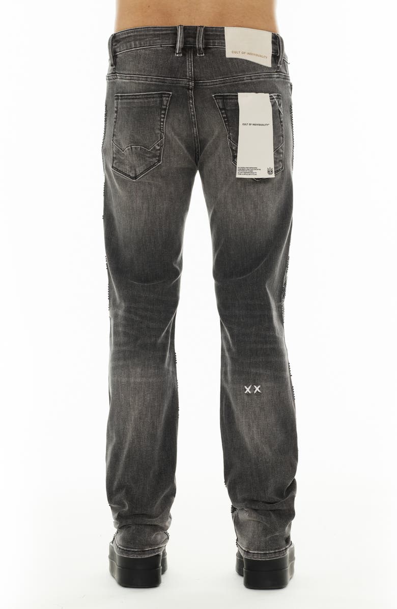 Cult of Individuality Rebel Embellished Straight Leg Jeans, Alternate, color, 