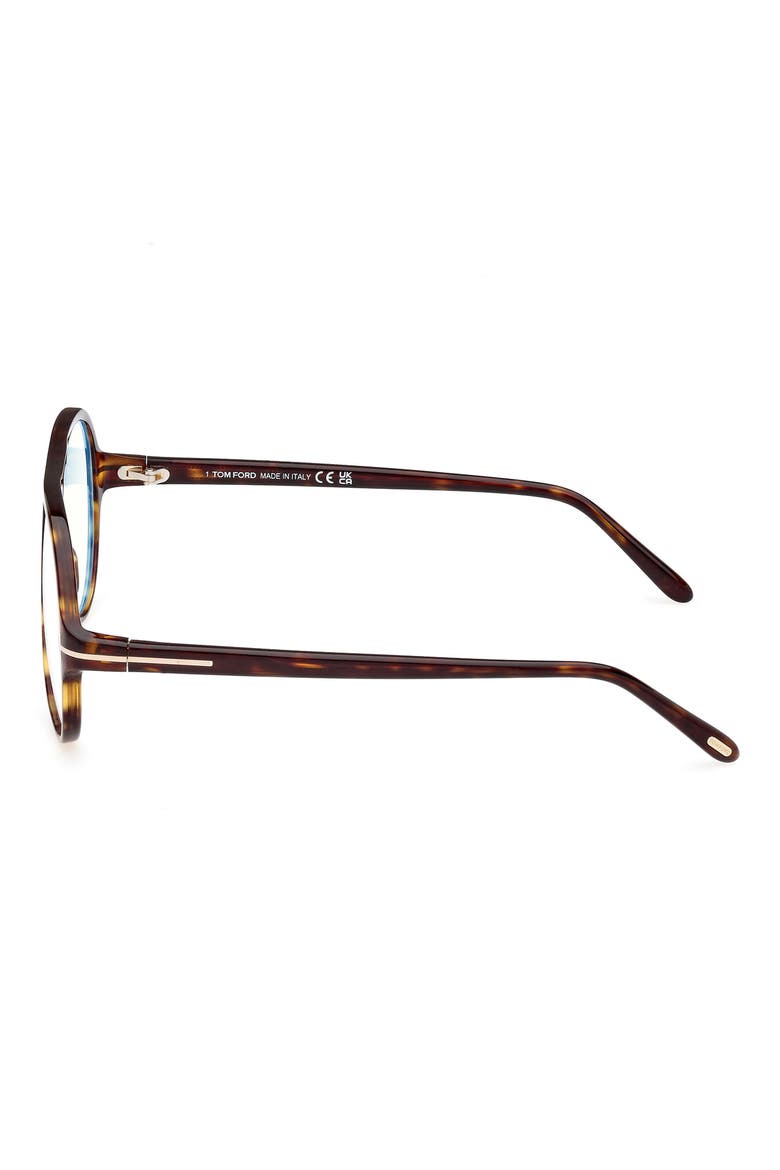 53mm Pilot Blue Light Blocking Optical Glasses, Alternate, color, HAVANA ECO / BLUE BLOCK