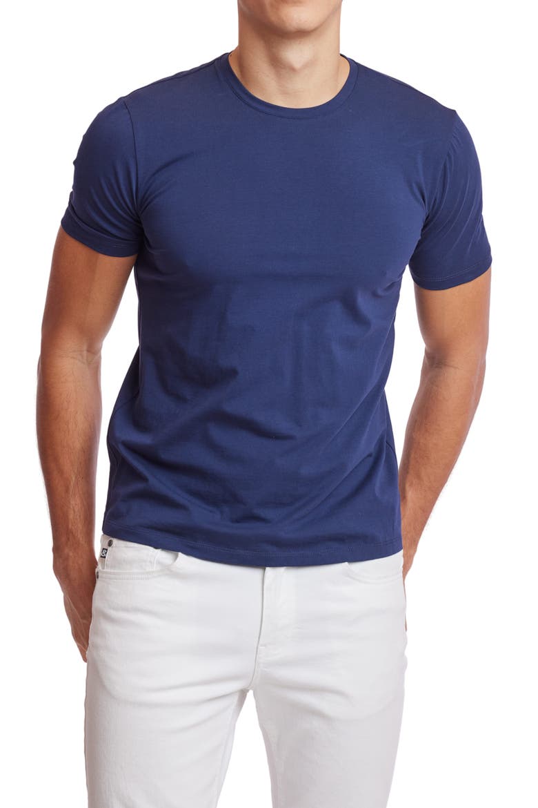 Lucas Crewneck T-Shirt, Main, color, NAVY BLUE