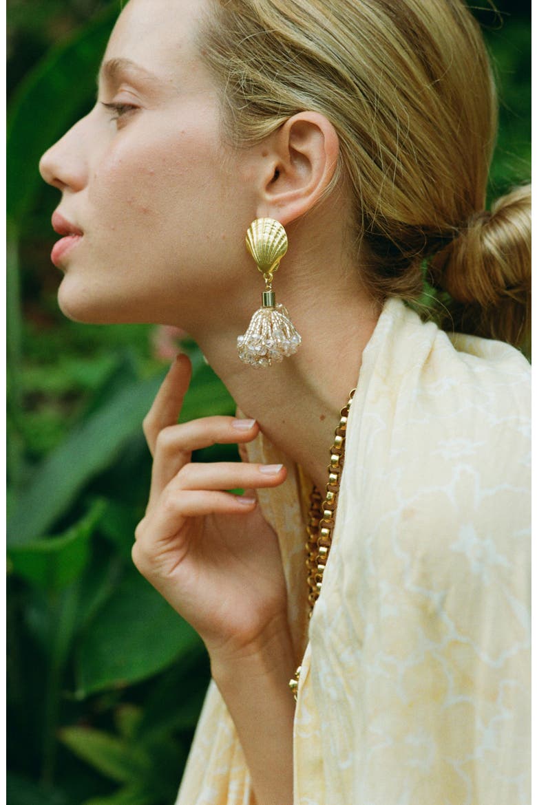 Nellie Earrings, Alternate, color, Pink